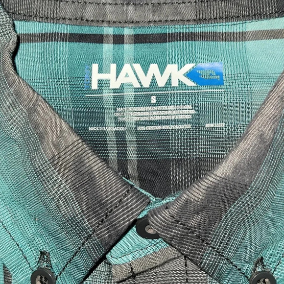 **4/$20 TEES** Men's Tony Hawk Plaid Button Down Shirt Size Small LOT G - Picture 2 of 4